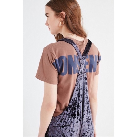 Shiny Crushed Velvet Overalls Jumpsuit Romper NEW! - Picture 5 of 6